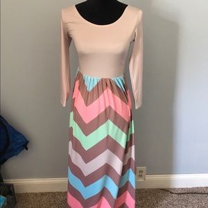 3/4 sleeve maxi